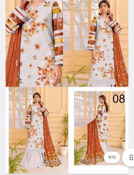Digital Printed Chicken Kari Lawn