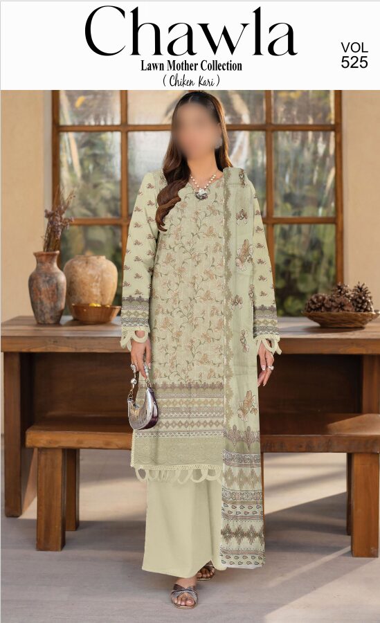 Digital Printed Chicken Kari ( Mother Collection)